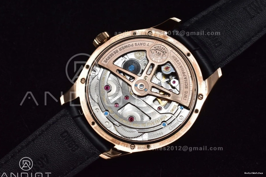 Best Perpetual RG Edition Strap Dial BestValue White Clone Calendar Black on APSF 1:1 Portugieser 1018 5033 A52610 Leather 0427